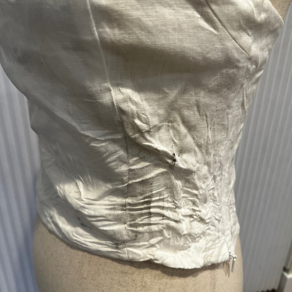 ARITZIA Women's Wilfred Whisper Linen Halter Top Size S In White - Picture 6 of 15